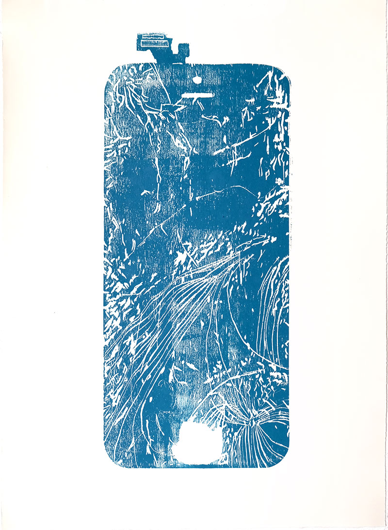 Lockdown woodcut by Florian Mehnert
